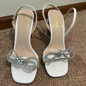 White Bow Heels